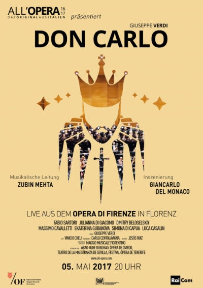 Filmplakat Die Oper Don Carlo - live aus dem Teatro alla Scala in Mailand