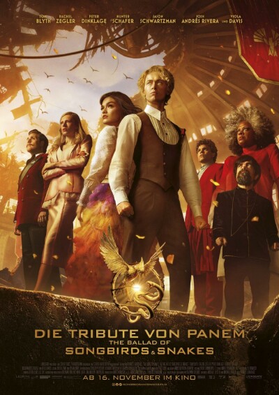 Filmplakat Die Tribute von Panem - The Ballad of Songbirds & Snakes
