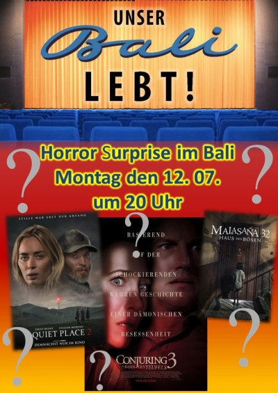 Filmplakat Horror Surprise im Juli