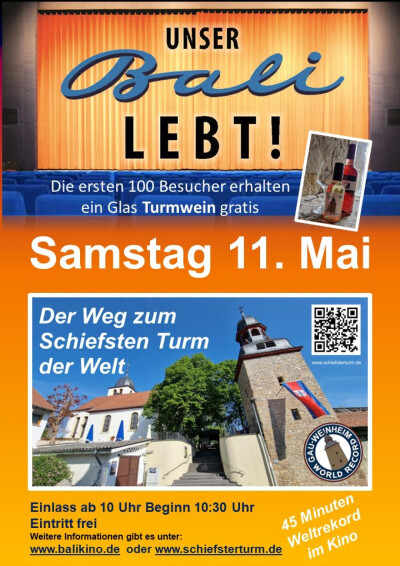 Filmplakat DER SCHIEFSTE TURM DER WELT