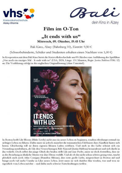 Filmplakat It ends with us