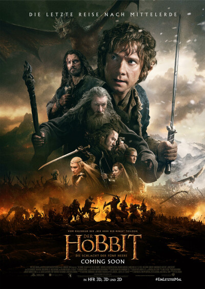 Filmplakat Der Hobbit: Die Schlacht der fünf Heere (HFR 3D)
