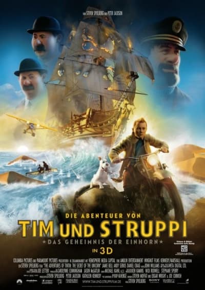 Filmplakat Die Abenteuer von Tim und Struppi - Das Geheimnis der `Einhorn`