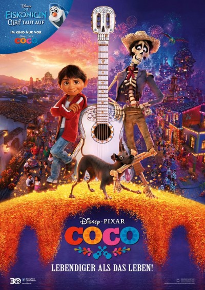 Filmplakat Coco - Lebendiger als das Leben! (Mit Vorfilm Olaf) - 3D